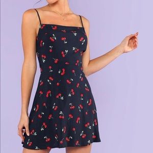 Cherry print mini cami dress